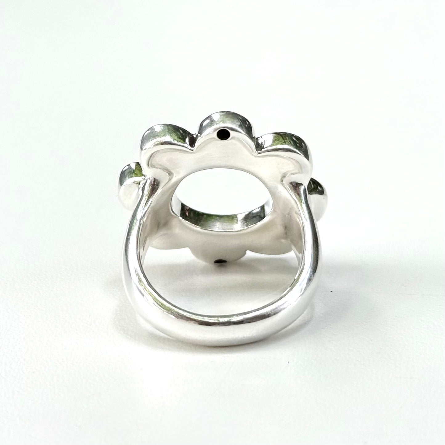 Flower plain ring 5