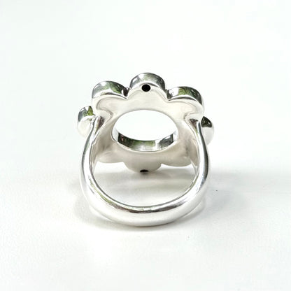 Flower plain ring 5