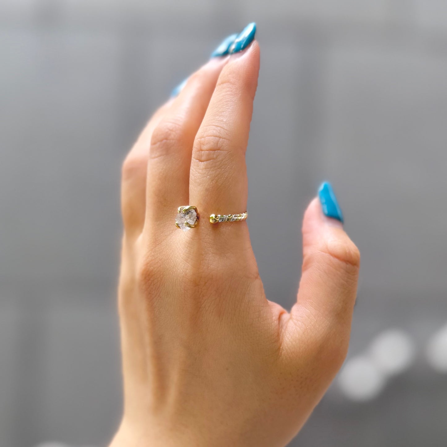 Herkimer diamond ring 11