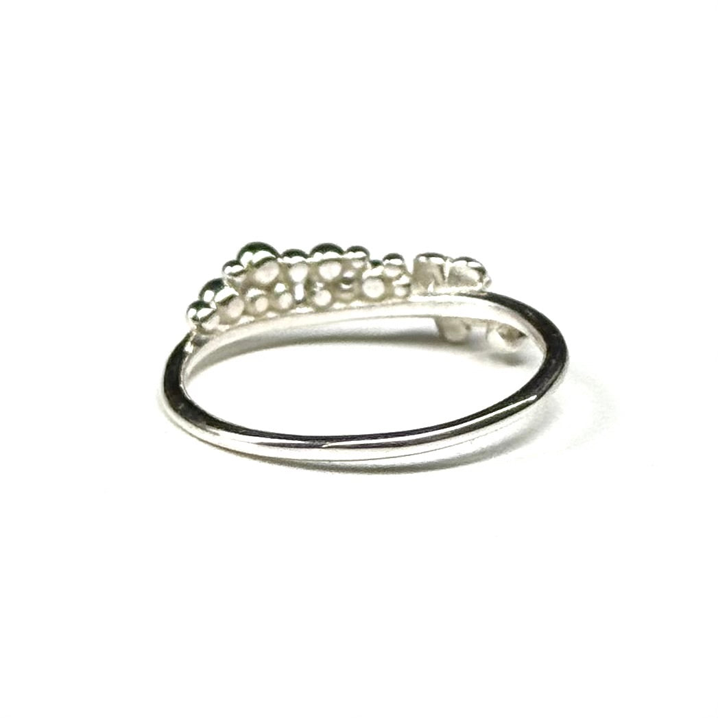 Flower plain ring 8
