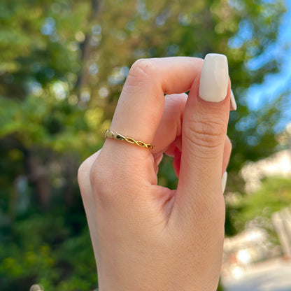 Brass half＆half  ring