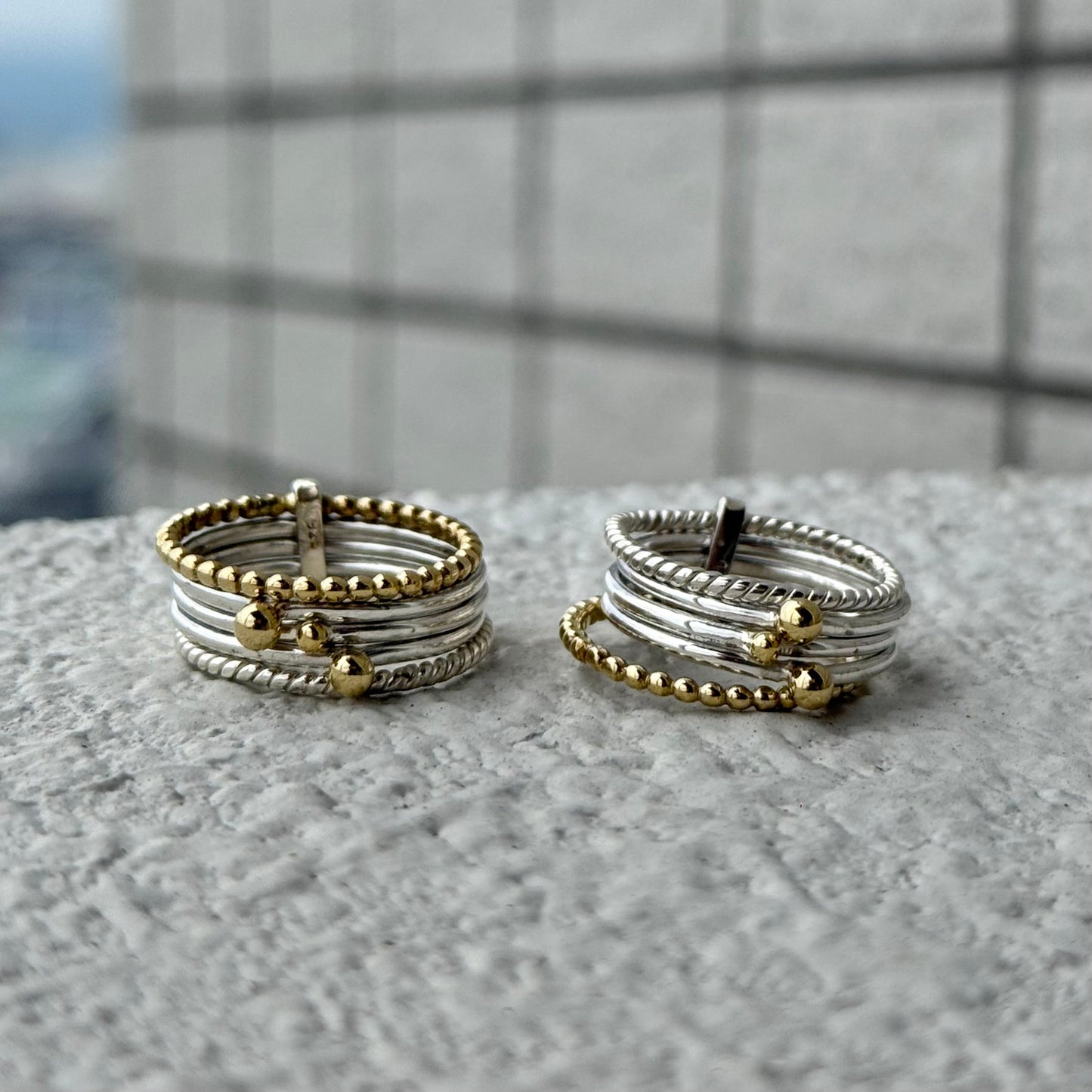 【6/21販売終了】《オンライン先行》Silver925×brass stacking plain ring