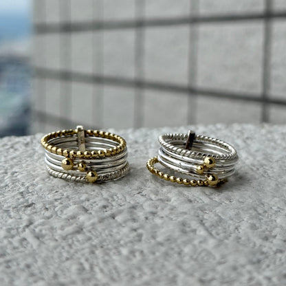 【6/21販売終了】《オンライン先行》Silver925×brass stacking plain ring