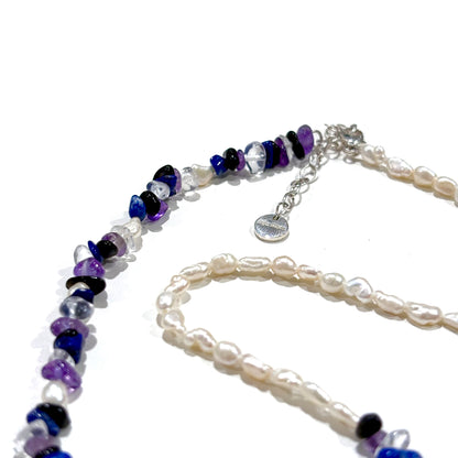 Pearl × Stone necklace 1