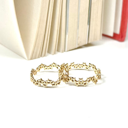 Brass star plain ring 12