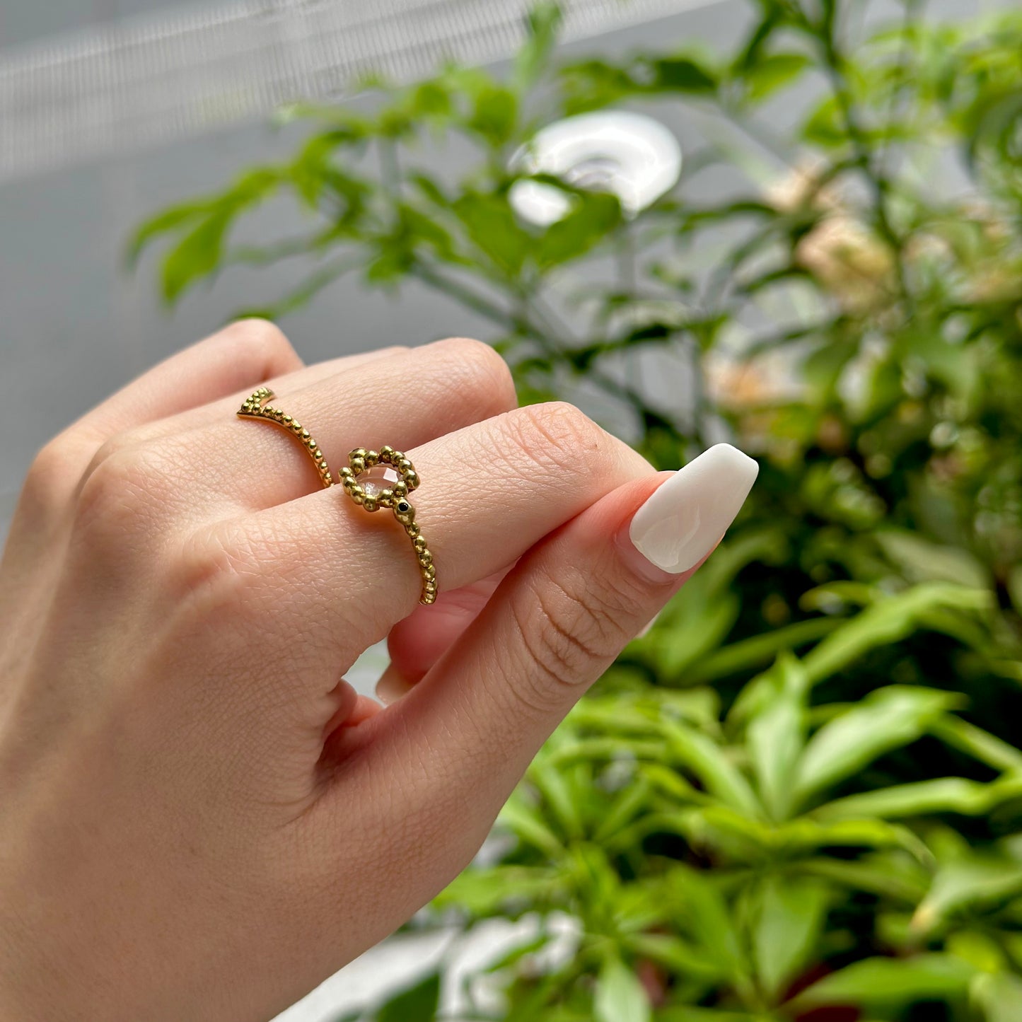 【Bijumam poco】Brass tsubu design ring