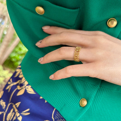 Brass Moon plain ring 1