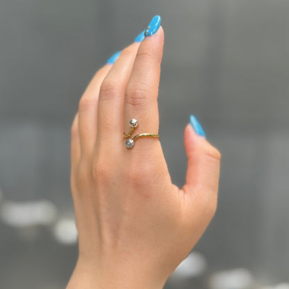 Silver925×Brass design ring 18