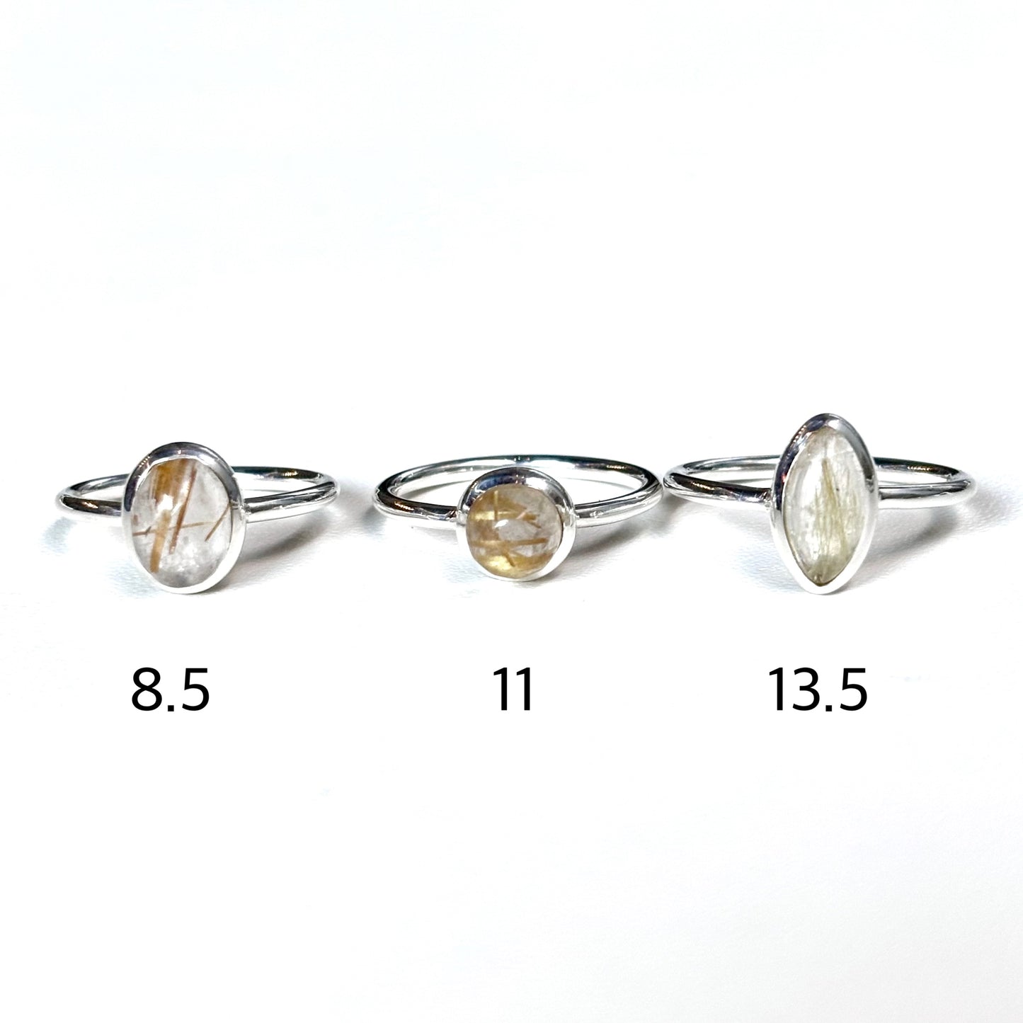 Gold Rutile Quartz ring