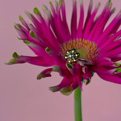 Flower plain ring 4