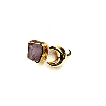 Brass Moon design ring