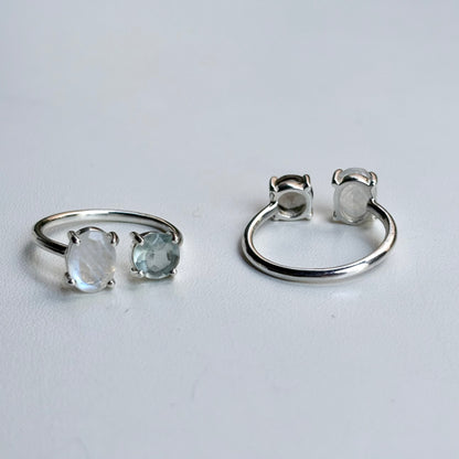 Silver925 2stone ring 16