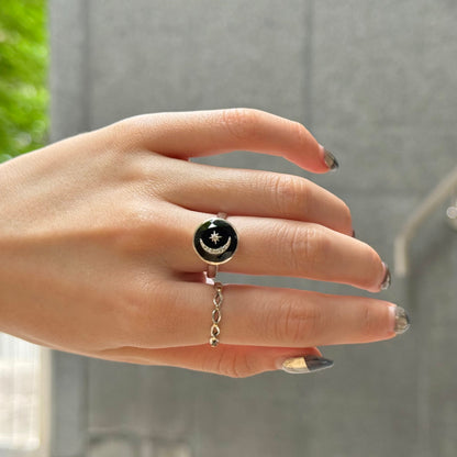 《6/14販売終了》渋谷＆オンライン先行【Biju mam poco】Moon & star design ring