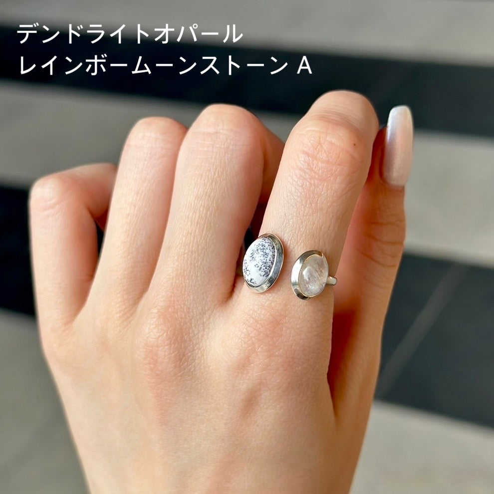 Silver925 2stone ring 18