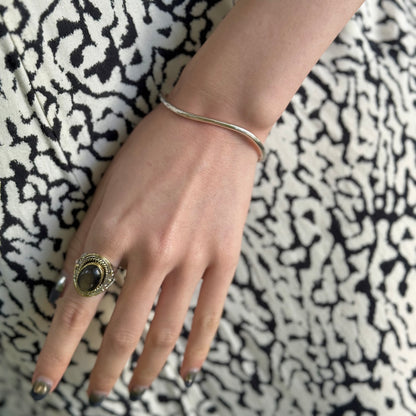 Silver925 plain bangle 1