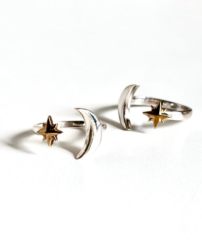 Moon×Star plain ring