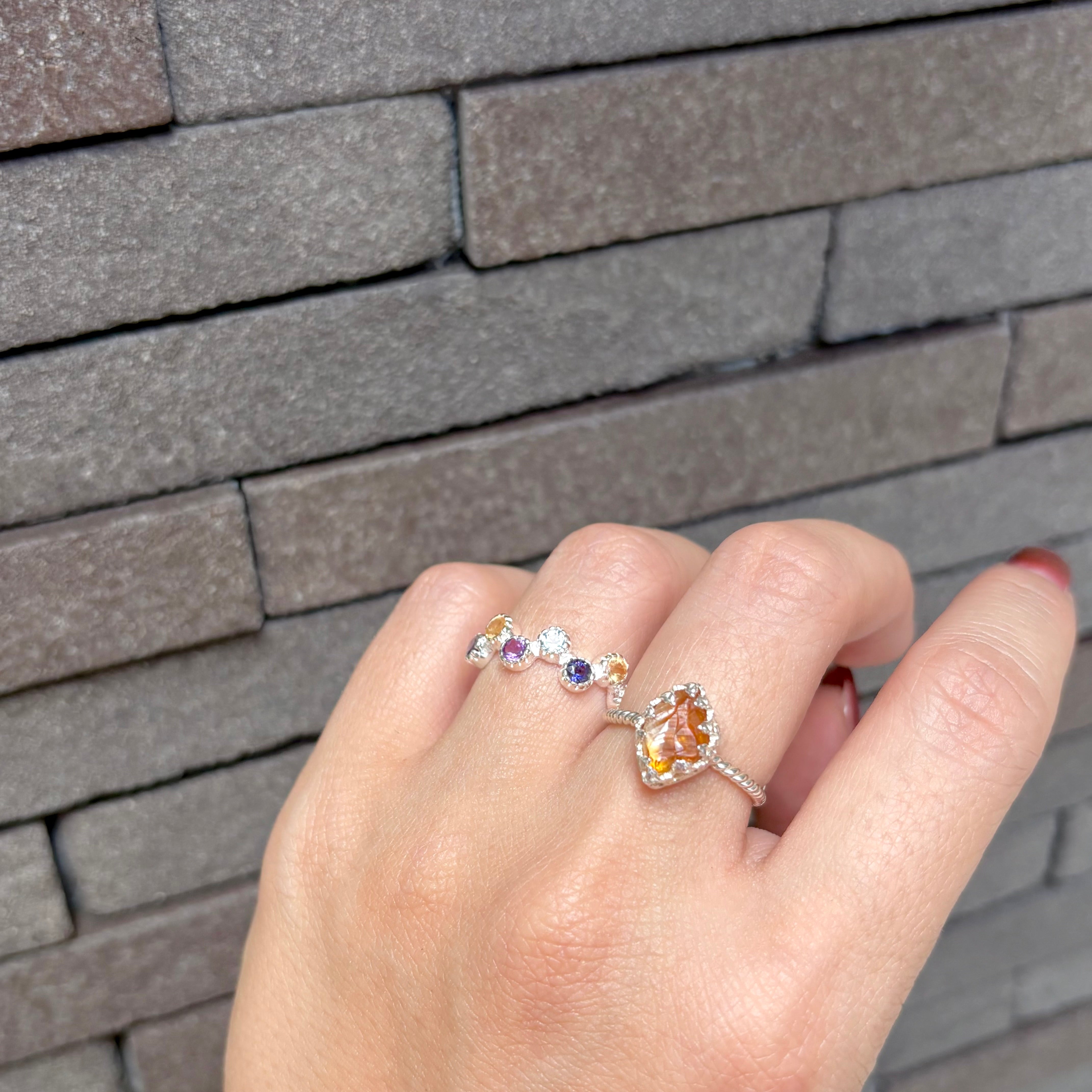 (未使用･未開封品)　Stones and Eggs lok26k6 7stone ring 6 – Biju mam