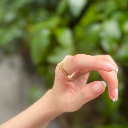 Brass Heart plain ring 14