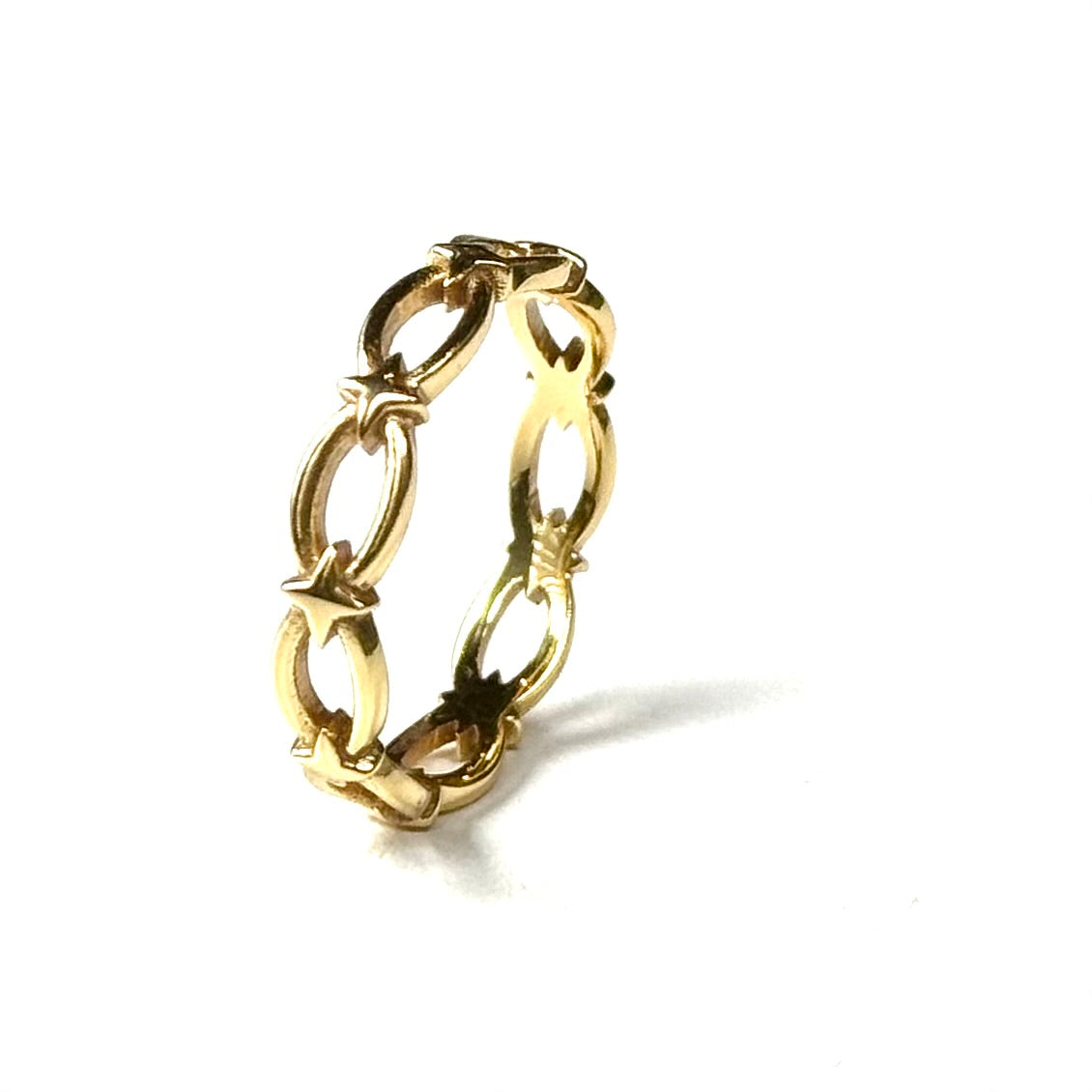 Brass star plain ring 11