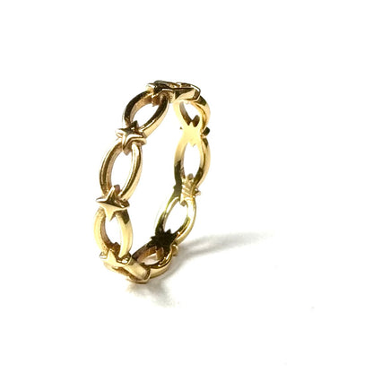Brass star plain ring 11
