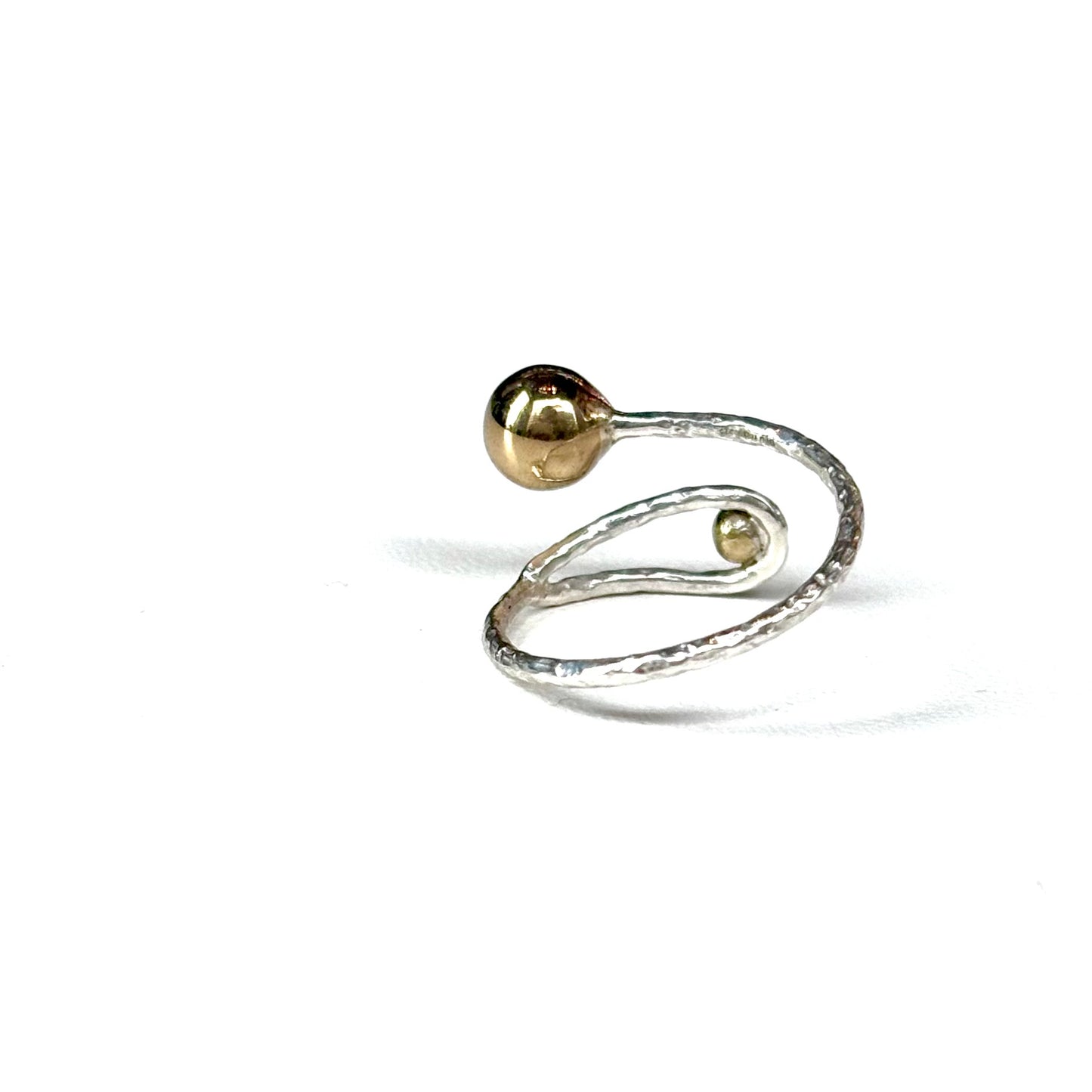 Silver925×Brass plain ring 〈Ball〉21