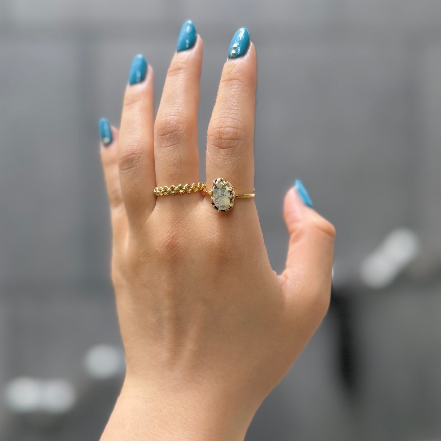 Brass design ring 13