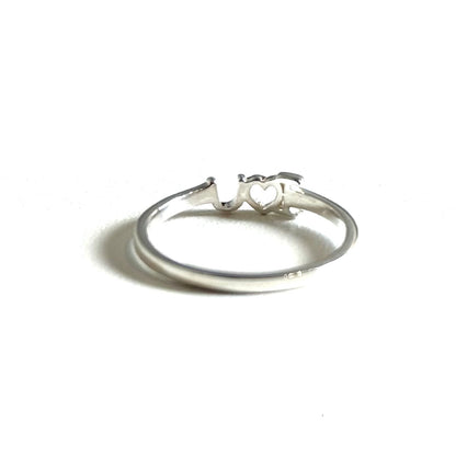 Silver925 plain ring〈I♡U〉