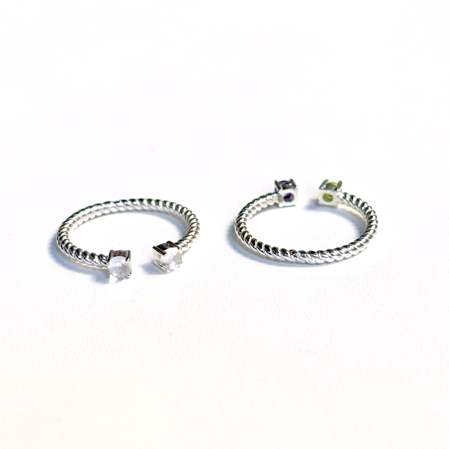 Silver925 2stone ring 18