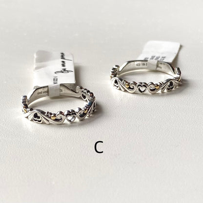 【poco】Silver925&18K plain ring 3