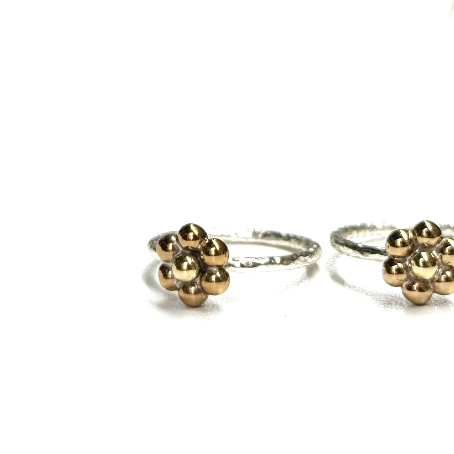 Flower plain ring 11