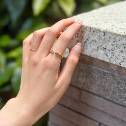 Brass 2stone ring 12