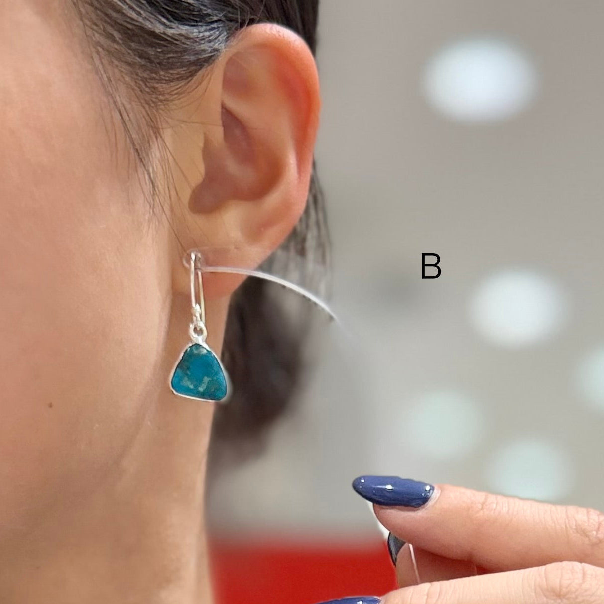 American turquoise pierce