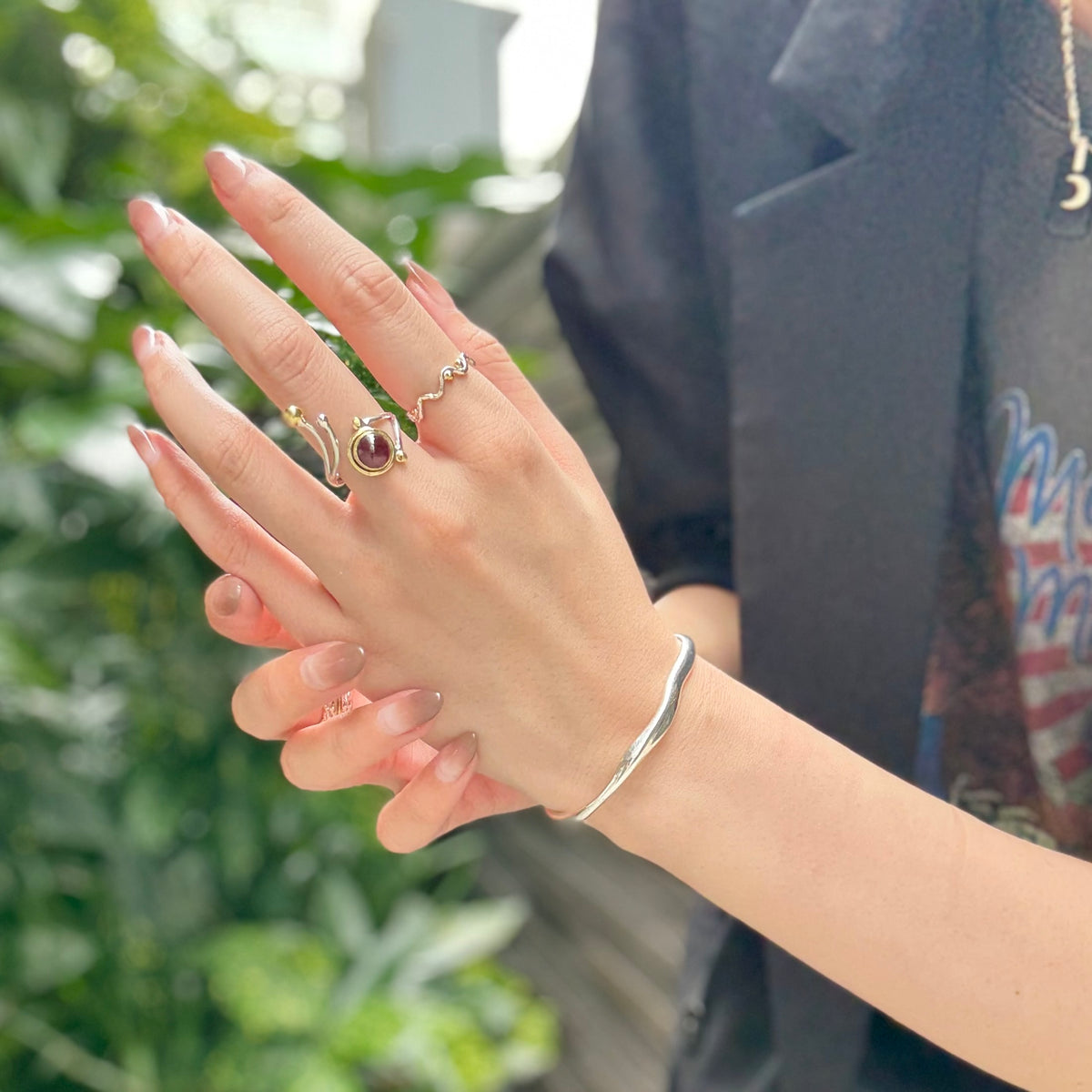 Silver925×brass design ring 23