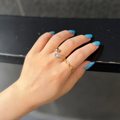 Brass design ring 14