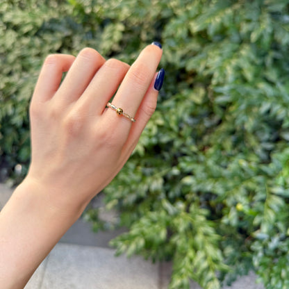 Silver925×Brass plain ring 〈Ball〉13