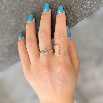 Herkimer diamond ring 11