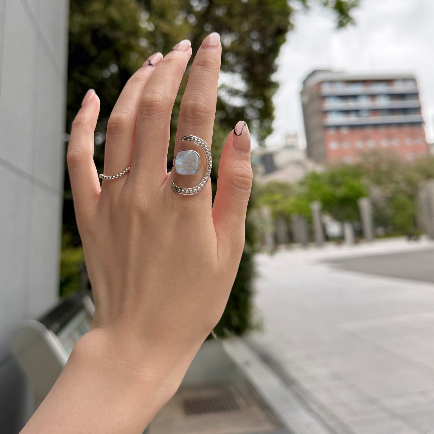 Moon design ring 9