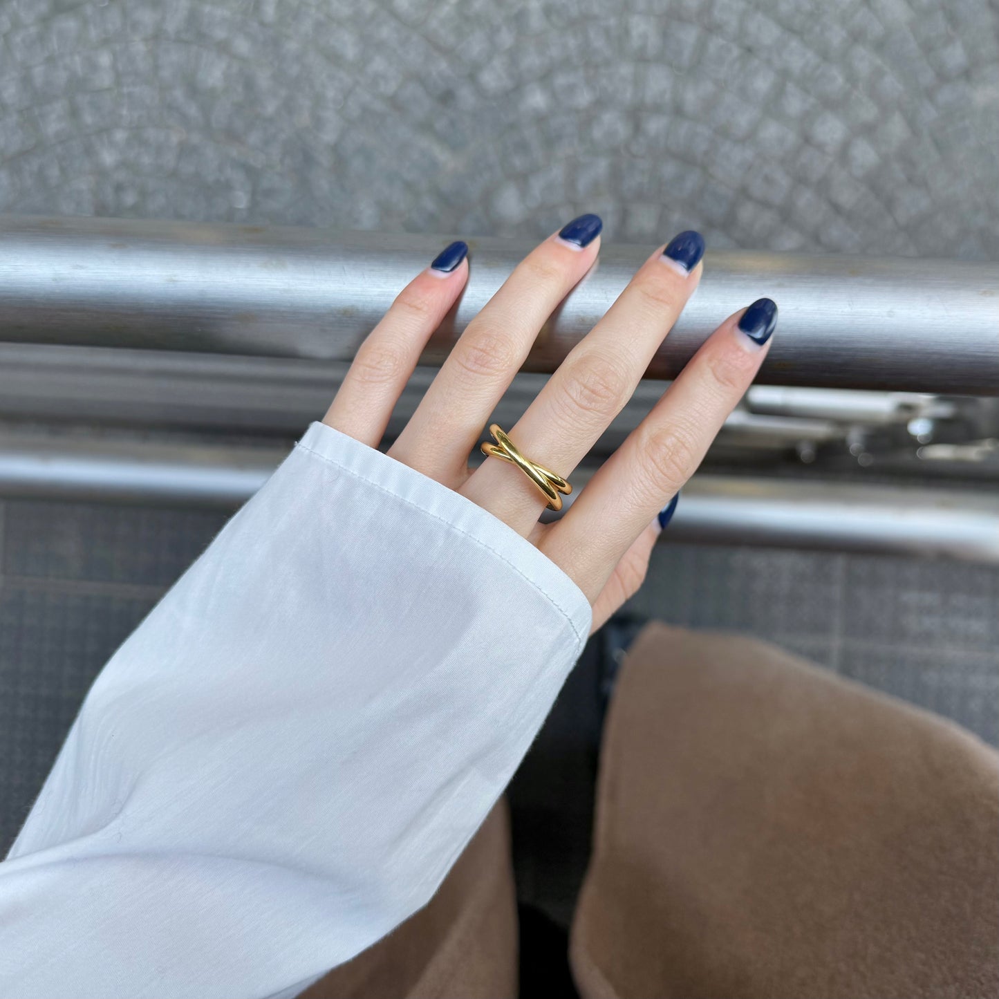 Brass plain ring 58