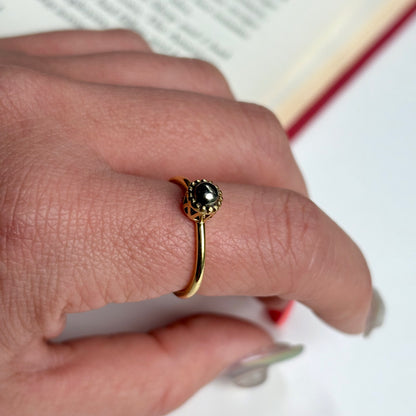 Brass petit ring〈Pyrite〉