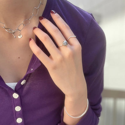 Silver925×Brass design ring 24