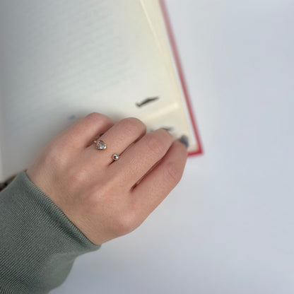 Heart fork ring 11