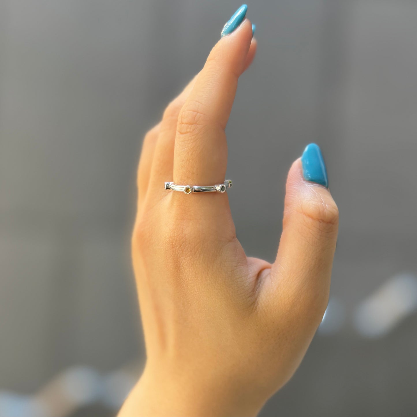 Multi tourmaline ring