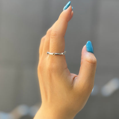 Multi tourmaline ring