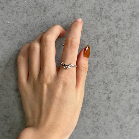 Moon＆Star plain ring 1