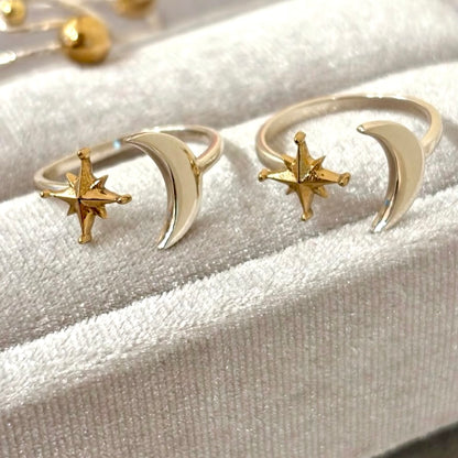 Moon×Star plain ring 1