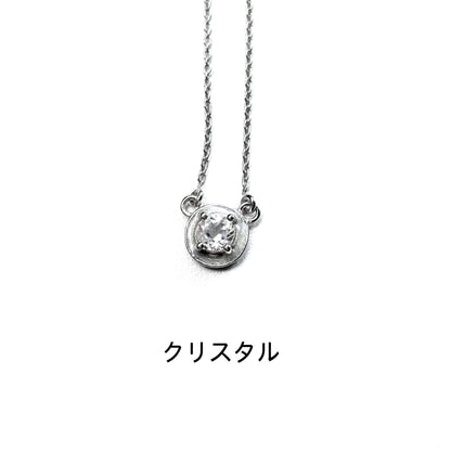Enamel × stone necklace