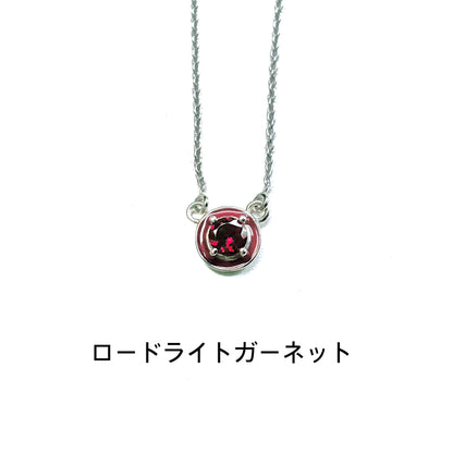 Enamel × stone necklace