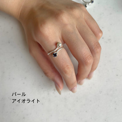 Silver925 2stone ring 2