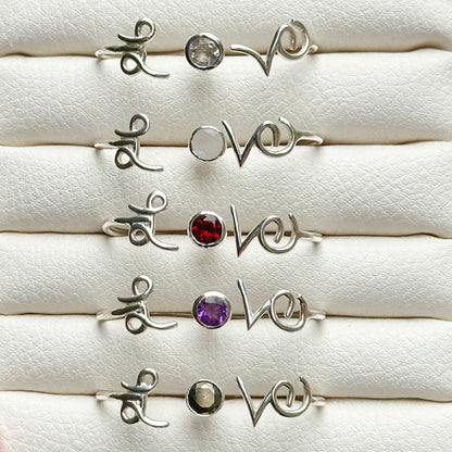 Love design 2finger ring