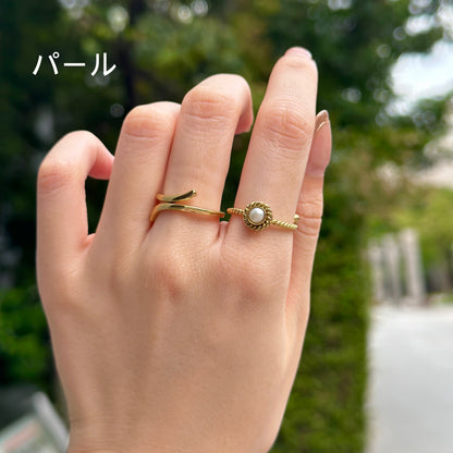 Brass petit ring〈twist 1〉